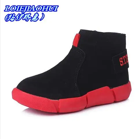 

Child Casual Martin Boots Leather Girls Martin Boots 2018 New Autumn Winter Boys Ankle Boots Snow Waterproof Shoes Big Little