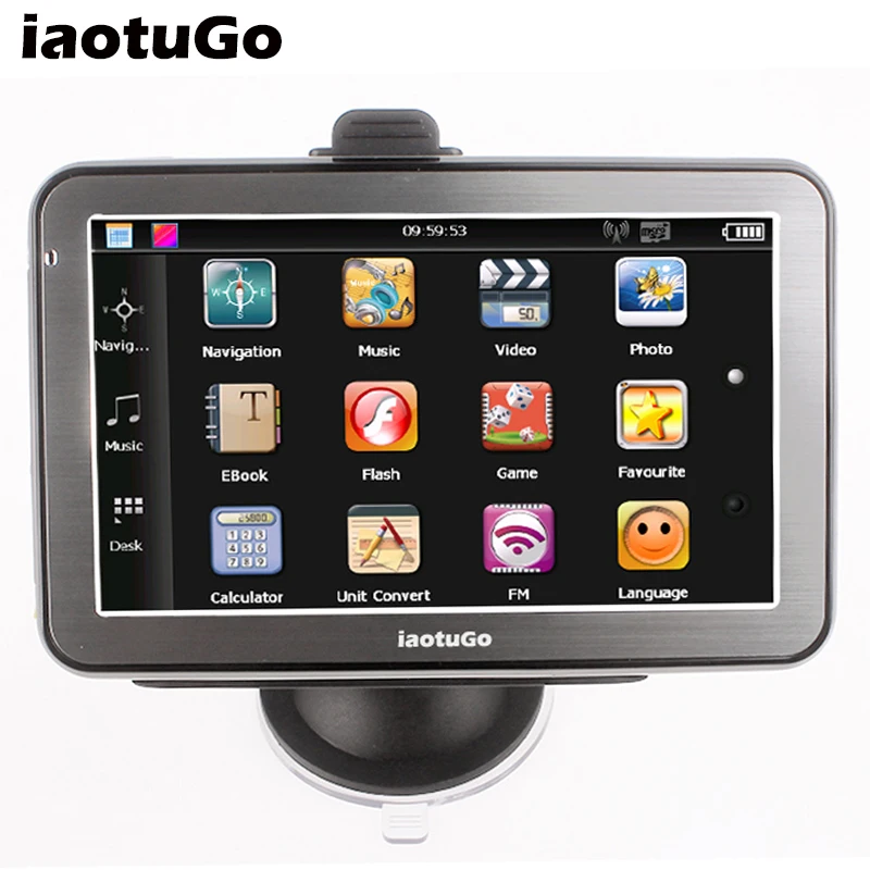 5 дюймовый автомобильный GPS навигатор bluetooth AV in MTK wince 6 0 gps навигация 128 м 4G