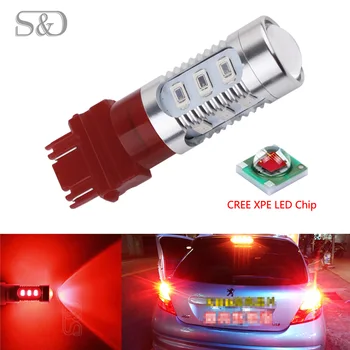 

S&D T25 LED 3157 3156 Bulbs with 12 SMD 5630 5W P27/7W led High Power P27W led car bulbs Brake Lights Red Parking Auto Lamp D030