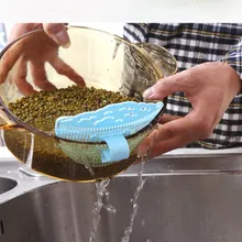 Практичное многофункциональное сито для мытья риса с улыбкой, ручное сито для слива, пластиковый фильтр для мусора, кухонные гаджеты