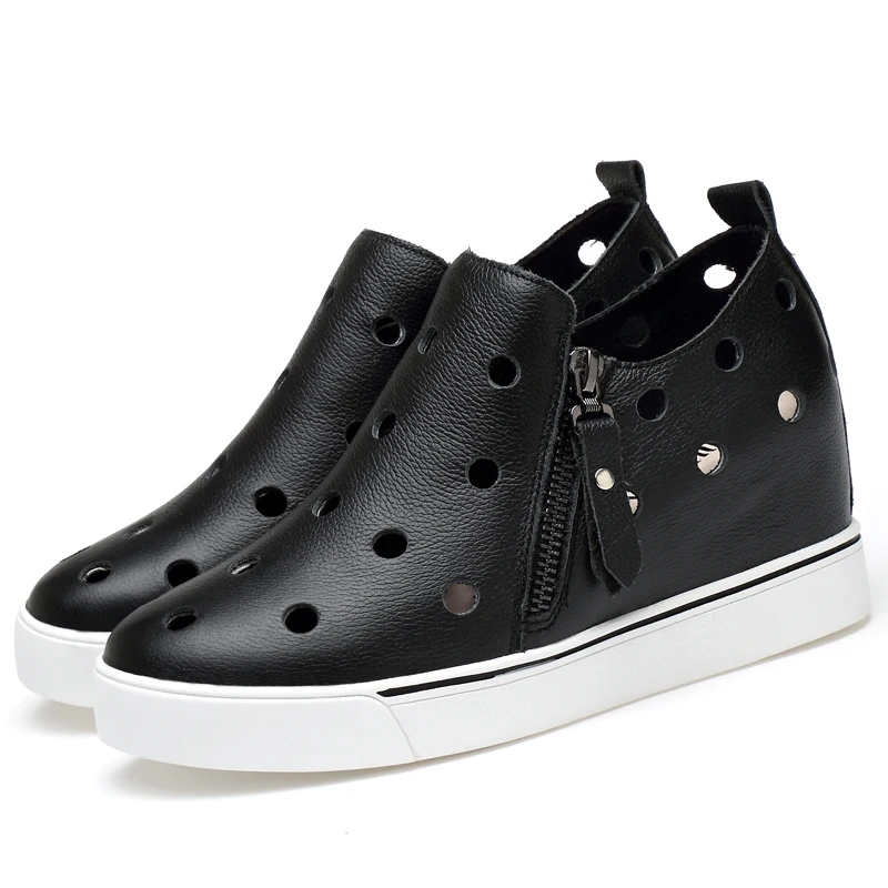 Spring shoes flat shoes retro women's shoes inner high-grade leather summer punch breathable fashion casual