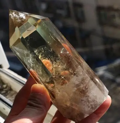 

WBY---914+++Natural Citrine quartz crystal point healing