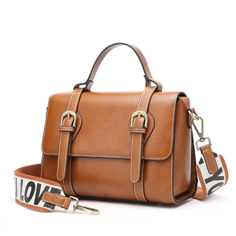 1804 New Fashion Women Handbag Vintage Leather Messanger Bag Satchel Top layer Cowhide Leather Shoulder Bag