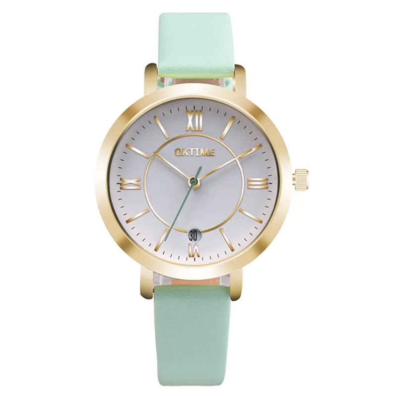 

DHL free 100pcs/lot, Brand New OKTIME Leather watch for Ladies Women New Style Spring Fashion Unique Quartz Gifts Watches