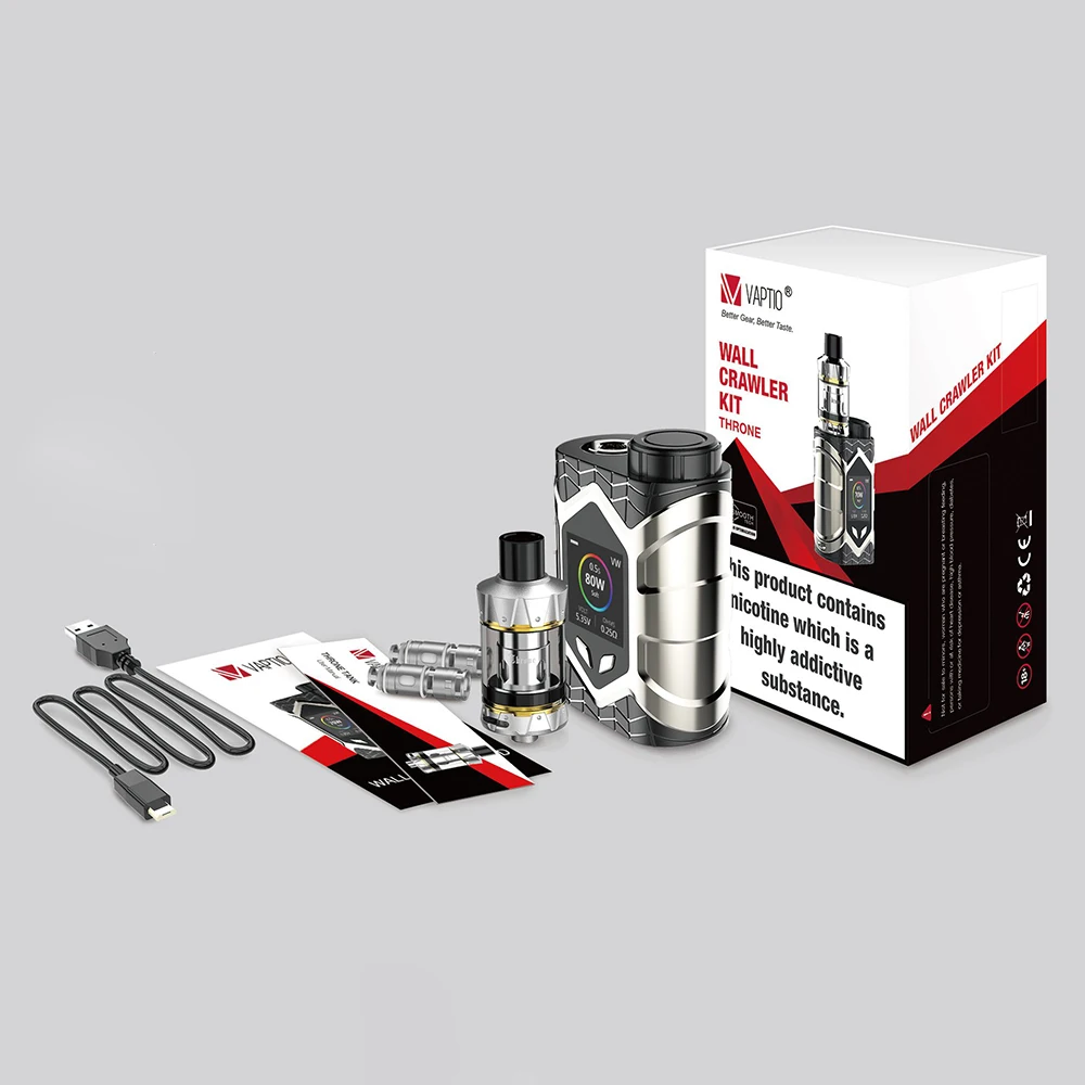 Новый оригинальный Vaptio настенный гусеничный 80 Вт TC комплект с трона танк 2 мл