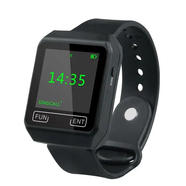 SINGCALLสมาร์ทReceiverรุ่นใหม่นาฬิกาReceiver Wireless Calling System,หน้าจอขนาดใหญ่,นาฬิกากันน้ำ (ใหม่APE6800) 1