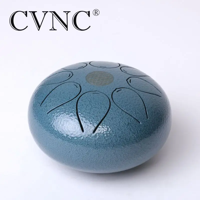 

CVNC 5" steel tongue drum with 8 notes for sound healing with free case and rubber mallets