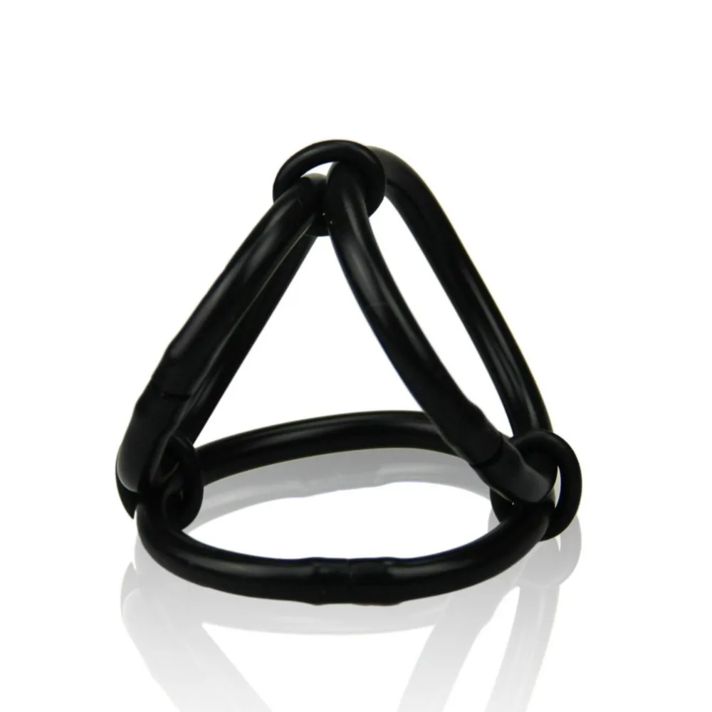 hc071 Adjustable Black Silicone Delay ejaculation Penis Rings (3)
