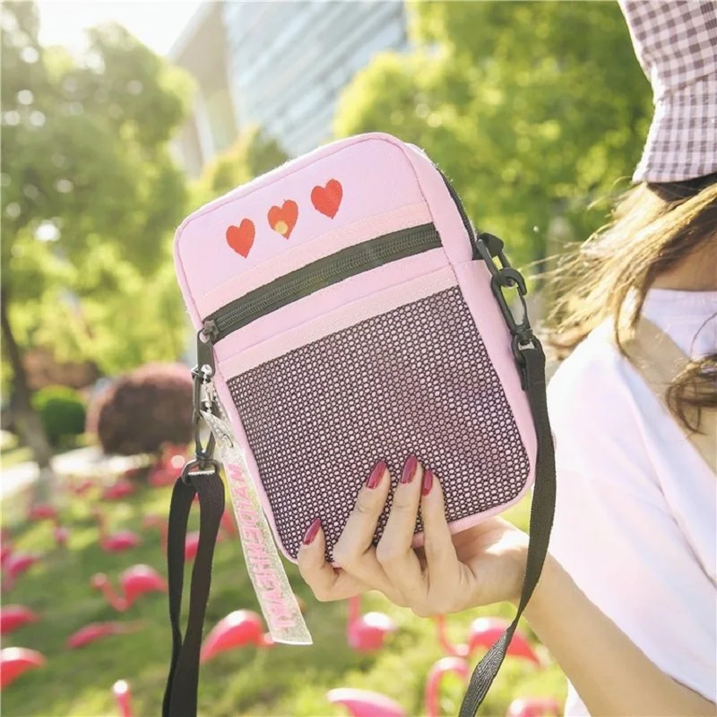 

Fashion Women Sweet Messenger Bag Canvas Shoulder Bags 2019 Summer New Hot Female Zipper Students School Bags Handbags
