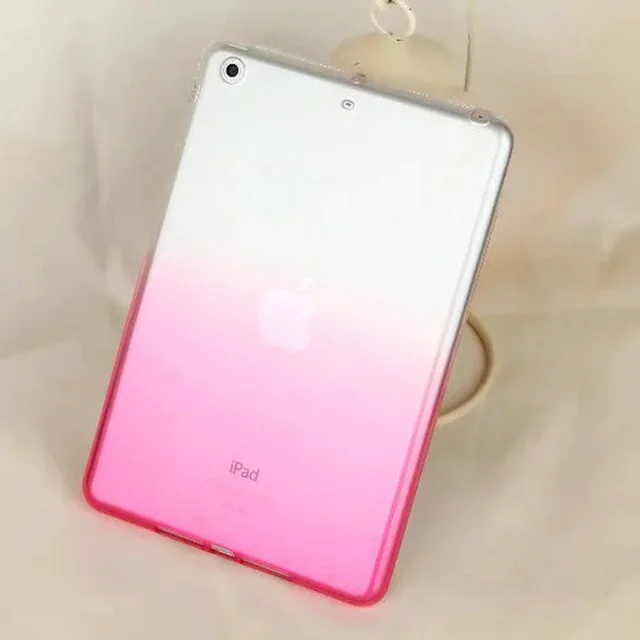 Для iPad 9,7 чехол, силиконовый мягкий A1822 A1823, градиентный прозрачный чехол, тонкий чехол для iPad,, 9,7 дюймов - Цвет: Pink