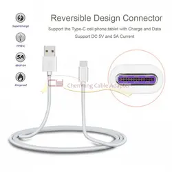 10 шт/CY 100 см 5 V 5A Тип-C USB-C к USB 2,0 Данные быстро зарядный кабель для Huawei Mate 9 и P10 и телефонов и планшетов