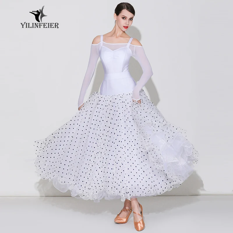 Высококачественное бальное платье для вальса, платья для конкурса бальных танцев, стандартная одежда для бальных танцев, платье для танго S7030