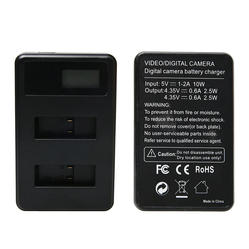 Cheap 2Pcs Hero6 7 8 Hero 5 Batteries+LCD Smart Display quantity of electricity Charger For GoPro Hero 7 5 6 Black Action Acceessories
