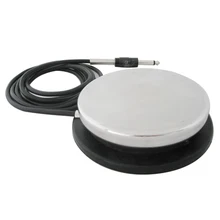 Круглая 360 Нержавеющая сталь тату педаль переключатель контроллер питания белая педаль с зажимом шнура TP-318