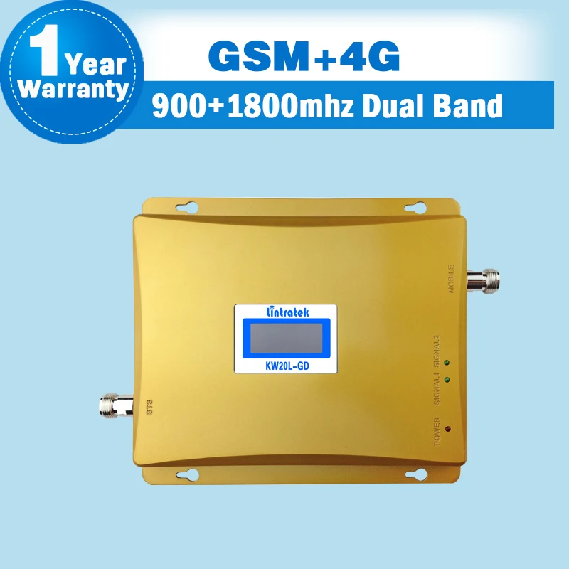 GSM 900 4G LTE 1800 (FDD Band 3) двухдиапазонный ретранслятор ЖК дисплей 70 дБ усиление DCS МГц