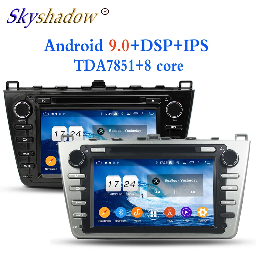 

2DIN Android 9.0 For MAZDA 6 Ultra Ruiyi 2008-2012 4GB RAM 8core Car DVD Player GPS Glonass Map RDS Radio wifi 4G Bluetooth 4.2