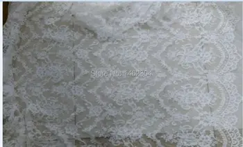 

Fashion French Corded Lace Fabric, French Lace Fabric 150x300cm per piece high Quality off white lace