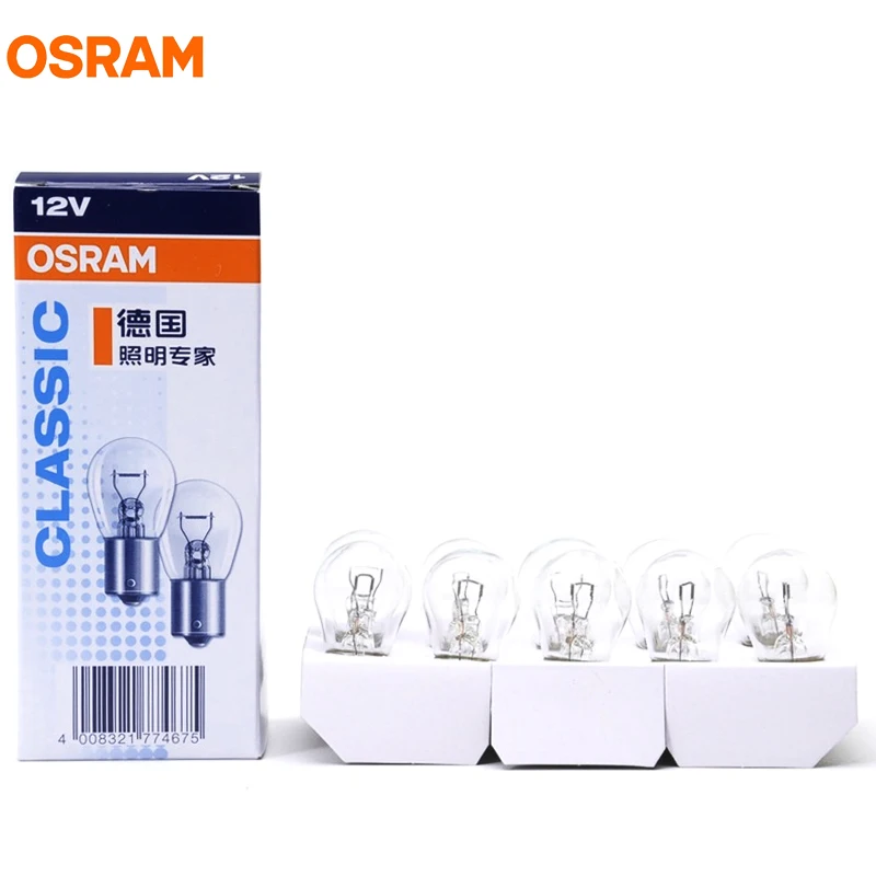 10 шт. OSRAM S25 H6W H21W P21W PY21W 12V исходной линии фары указателя поворота Стоп-сигнал светлые Противотуманные фары OEM автомобильная галогеновая лампы