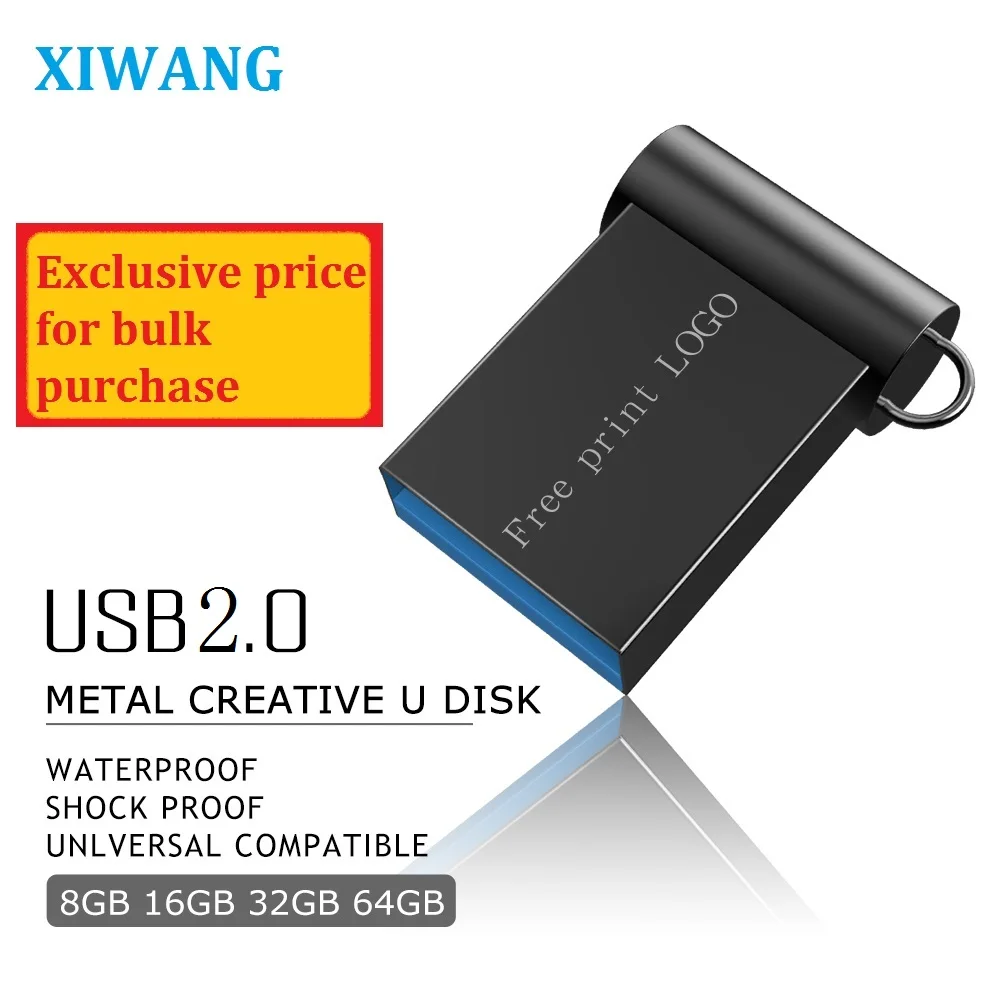 

New mini pen drive 8gb metal usb stick 4gb Waterproof pen drive 64gb memory usb 2.0 usb flash drive 32gb Real Capacity free logo