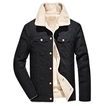 

Winter Men Jacket Military Denim Tactical Fleece Jackets Male Fur Jeans Mens Coats Plus Size 4XL Clothes Cargo Casaco Masculino