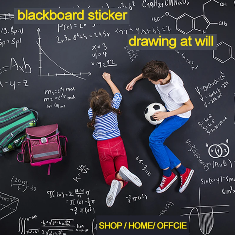 2M Long Kids Draw Wall Stickers Chalkboard Removable Blackboard