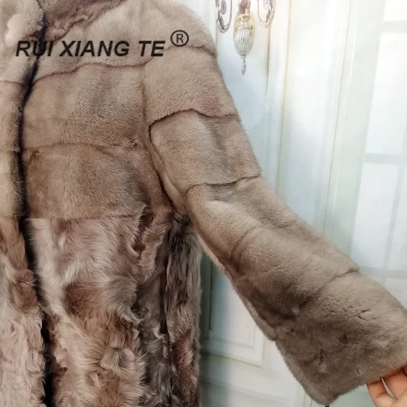 women real fur coat real mink fur jacket natural lamb fur coat warm winter luxury genuine fur with collar long winter coat