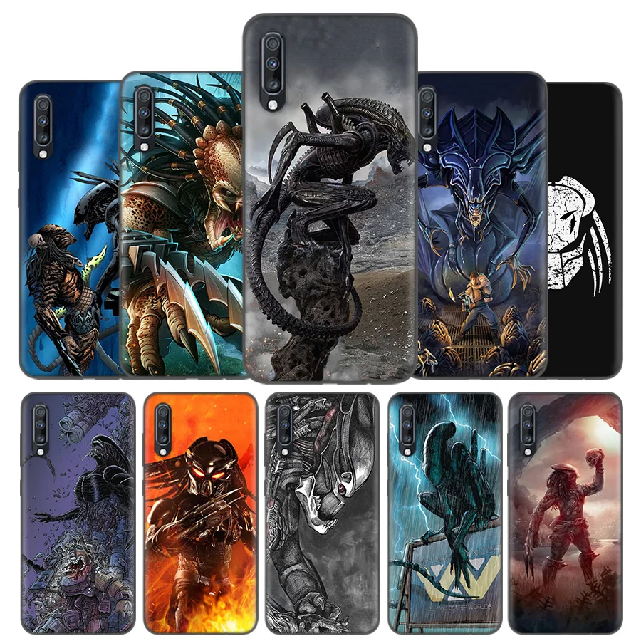 

Silicone Case Cover For Samsung Galaxy A50 A80 A70 A40 A30 A20 A20e A10 A8 A7 A6 Plus 2018 Note 10 9 8 Alien Vs Predator Painted