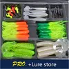 Atraer kit 35 suave cebo pequeño 10 gancho de cabeza de plomo atraer combinación conjunto juego de Señuelos de Pesca suave aparejos de pesca de cebo suave ► Foto 3/6