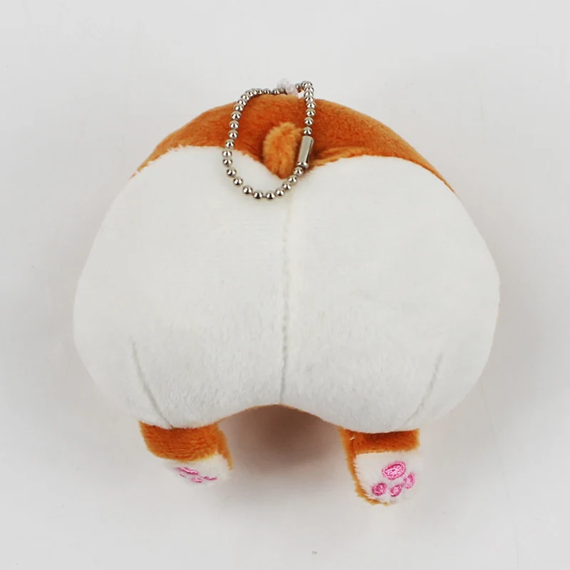 10pcs/lot 10cm Corgi Bottom pedant stuffed soft plush cartoon keychain cute gift for kids