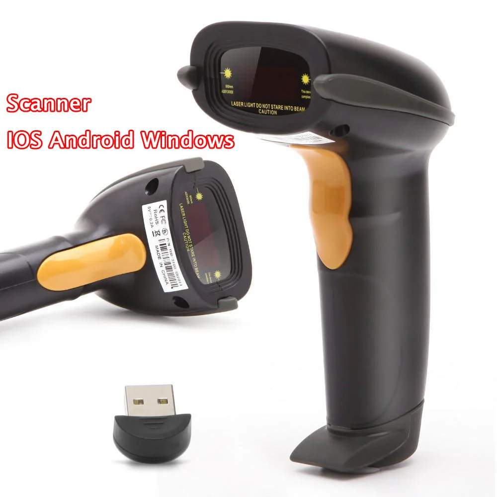 Portable Wireless Bluetooth Handheld Barcode Scanner USB Bar Code