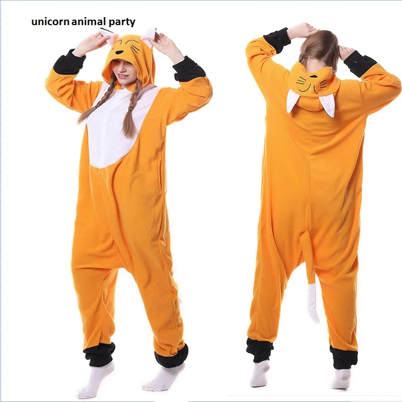

New Adult Cartoon animal Animal Sleepsuit Pajamas Costume Cosplay Fox Onesie Fancy Dress Costume Hoodies Pyjamas Sleep wear