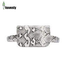 Для женщин поясная сумка на пояс Винтаж из змеиной кожи сумка на поясном ремне Женская поясная сумка мужская мода, с узором под змеиную кожу поясная сумка нога сумки B19