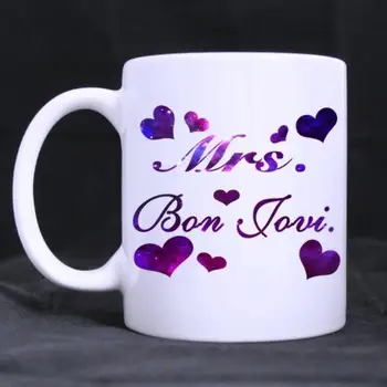 

Coffee Mug Cup "Mrs. Bon Jovi" Ceramic Mug Customized Mug (11 Oz capacity)