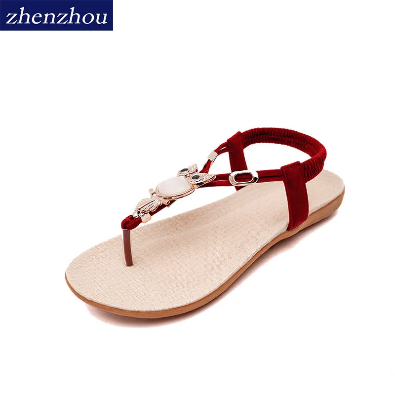 

Free shippingSpring/summer 2018 summer new sandals female flat with flat student tide Korean rhinestones clip toe sandal fem