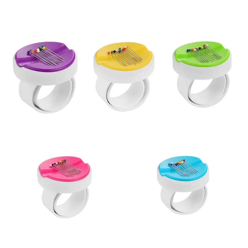 

Hoomall Sewing Storage Box Pin Cushion Plastic Magnetic Catcher Neddlework DIY Colorful Wrist Portable Needle Threads Kit Tool