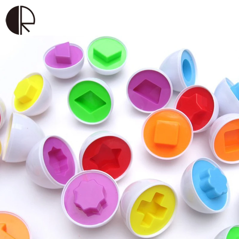 kids educational toys Matching funny baby puzzle eggs Learn to identify colors mixed shapes 6pcs/lot learning HT023 | Игрушки и хобби