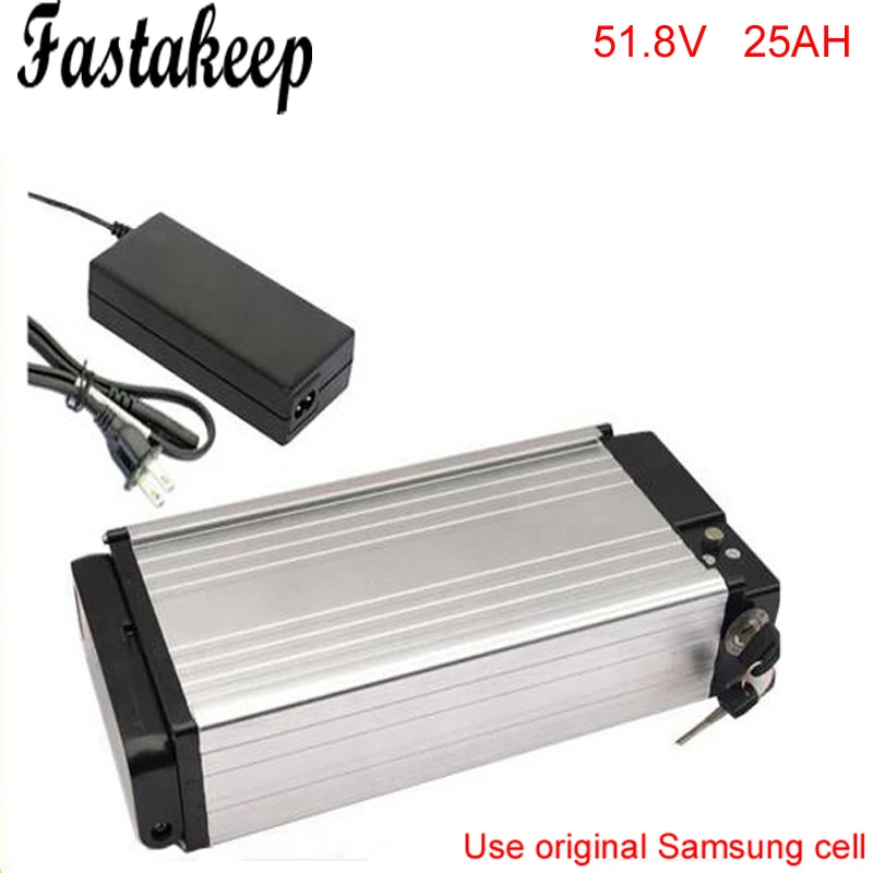 

rear rack model 48v 25ah ebike battery pack 48v 1000w electric bike kit battery with charger For Samsung cell