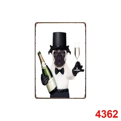 20X30 см винтажные металлические жестяные вывески pet shop собака кошка животное рисунок на железной поверхности в стиле ретро антикварная