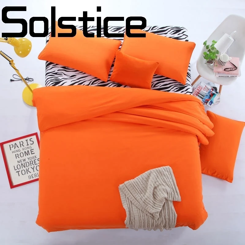 

Solstice Home Textile Fashionable Aloe Vera Cotton Plain Shuanglian Sheets Quilt Cover Pillowcase Bedding 3/4pcs