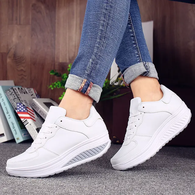 US $15.19 Summer Trainers Women Sneakers Basket Femme tenis feminino Wedges Platform Shoes Female White Sneak