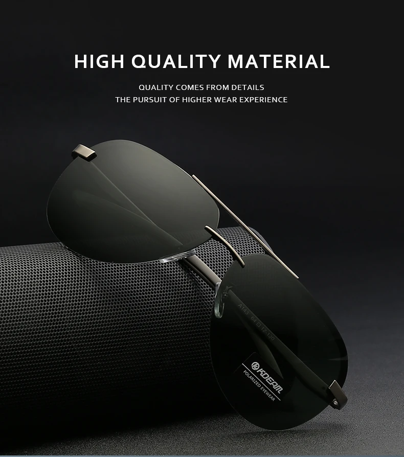 KDEAM, мужские солнцезащитные очки, фирменный дизайн, пилот, поляризационные, мужские солнцезащитные очки, очки gafas oculos de sol masculino KD143S