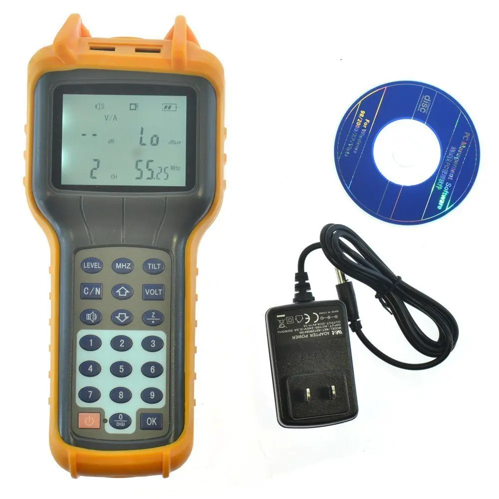 RY S110D CATV Cable TV Handle Digital Signal Level Meter DB Tester 5 870MHzin Fiber Optic