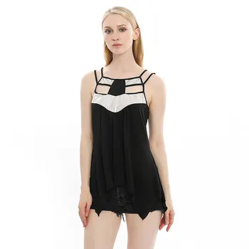 

Women Sexy Patchwork Casual Sleeveless Vest Hollow Out T Shirt Fashion Sequins Size S To 2XL Tank Top Backless Streetwear