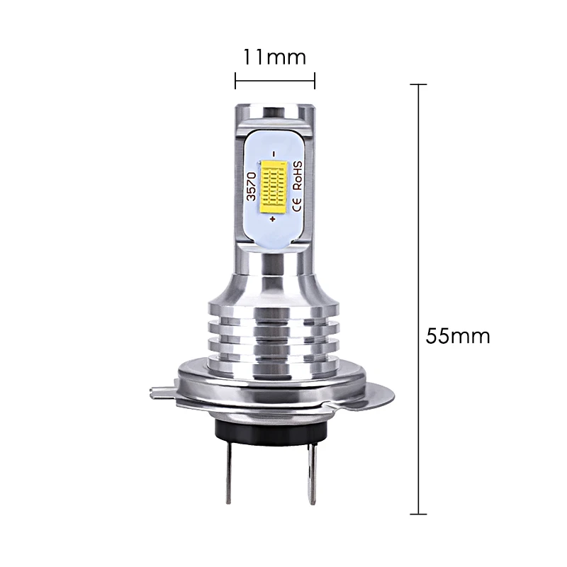2 шт. 72 Вт супер яркий H7 светодиодный H4 Автомобильные фары 3000лм CANBUS без ошибок H1 светодиодный Белый H11 Противотуманные фары для автомобильных фар