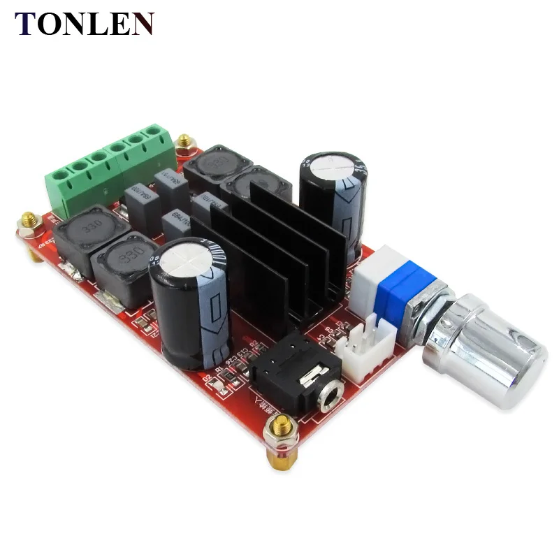 

TONLEN 2.0 Digital Amplifier Board 50W*2 TPA3116D2 Stereo Audio Car Amplifier Module DIY Home Theater Power Amplifier Board
