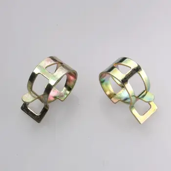 

10pcs 22mm 7/8" Fuel Spring Clip Action Hose Lines Fitting Metal Clamps Band Type Oil Water Pipe Air Tube Clamp Clip Fastener