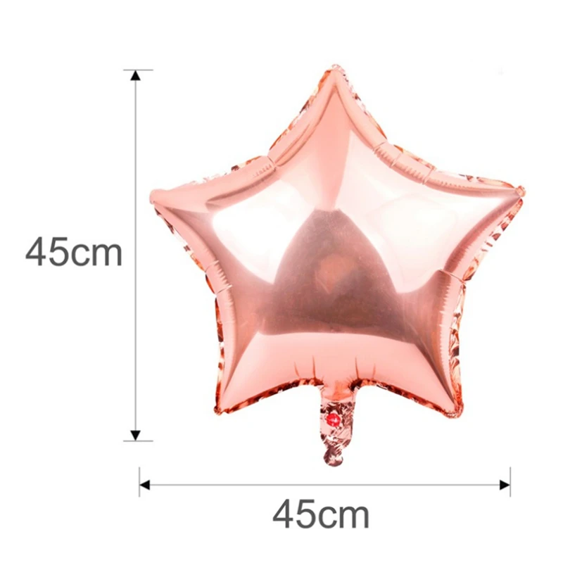 5 шт./лот, 18 дюймов, звезда розового золота, сердце, фольгированные воздушные шары для свадьбы, дня рождения, вечеринки, Декор, воздушные гелиевые надувные шары, подарки для свадебного душа