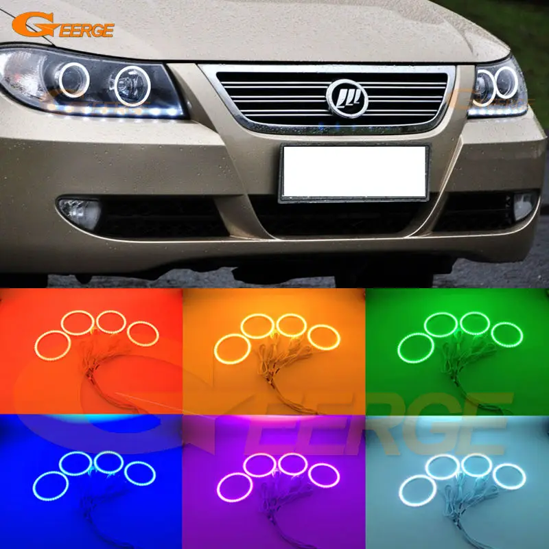 For Lifan 620 Solano 2008 2009 2010 2012 2013 2014 Excellent Angel Eyes Multi-Color Ultra bright RGB LED Angel Eyes kit lifan solano 620 выпуск с 2009 г пошаговый ремонт в фотографиях