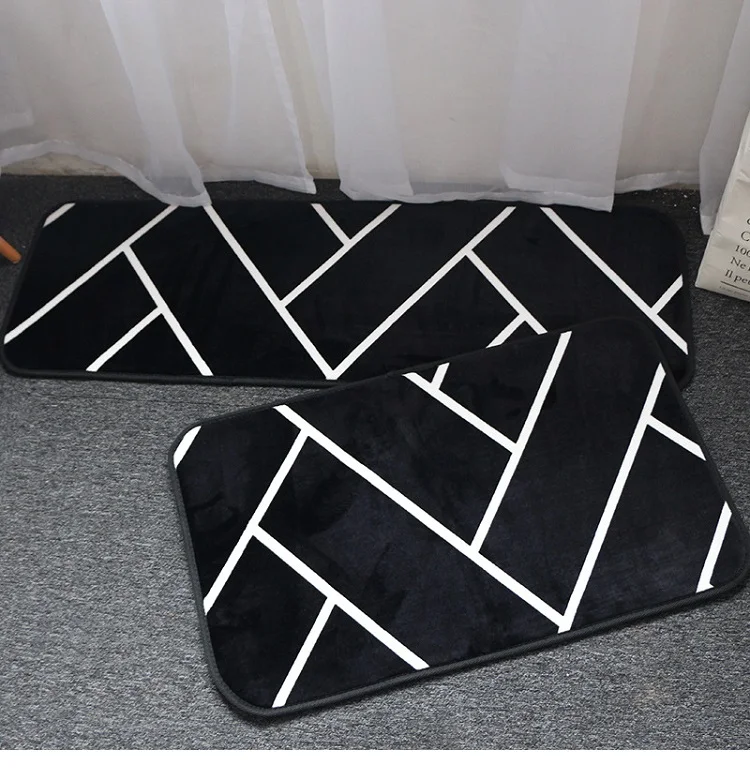 Модный черно-белый декоративный ковер с геометрическим рисунком зебры для прихожей, гостиной, спальни, кухни, ванной комнаты, коврики для йоги