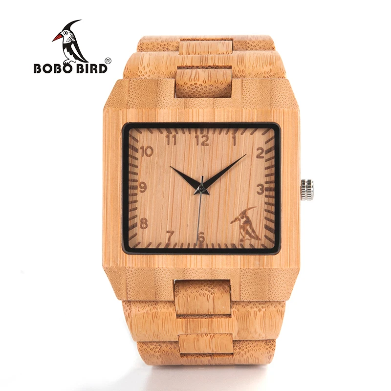 Часы наручные BOBO BIRD L22 мужские деловые брендовые Роскошные бамбуковые в